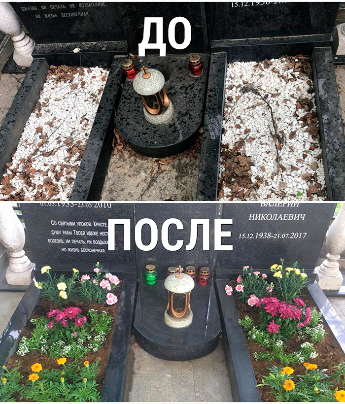 Уборка могилы в Минске